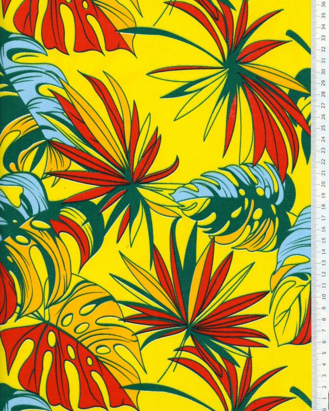 Polynesian fabric API Yellow - Tissushop